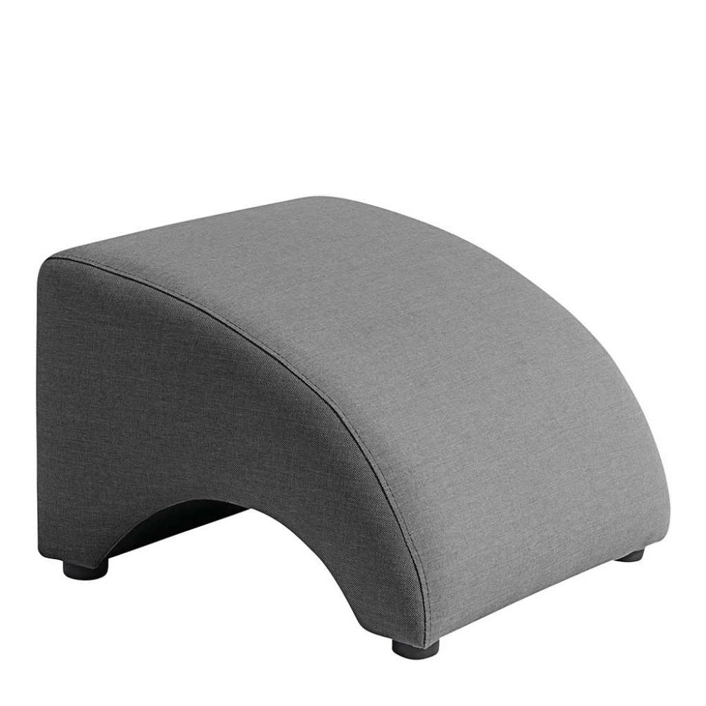 Fusshocker Anthrazit modern aus Flachgewebe 37 cm hoch
