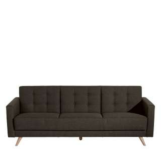Bettsofa braun modern im Retrostil Rücken Klappmechanik