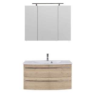 Badmöbelset hängend in modernem Design LED Beleuchtung (zweiteilig)