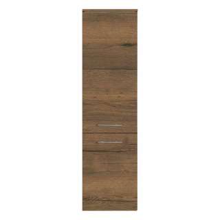 Midi Hängeschrank Bad modern in Eiche dunkel 149 cm hoch