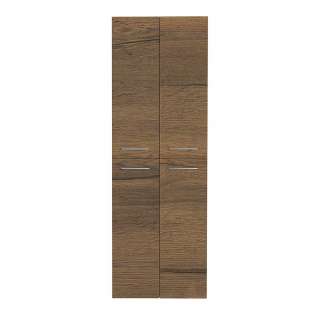 Badezimmerschrank hängend hoch in Eiche dunkel 60 cm breit