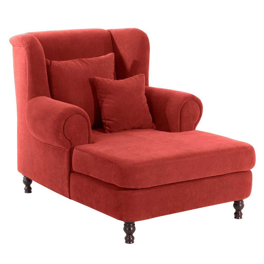 Kaminsessel XXL in Terracotta Velour 149 cm tief - 103 cm breit