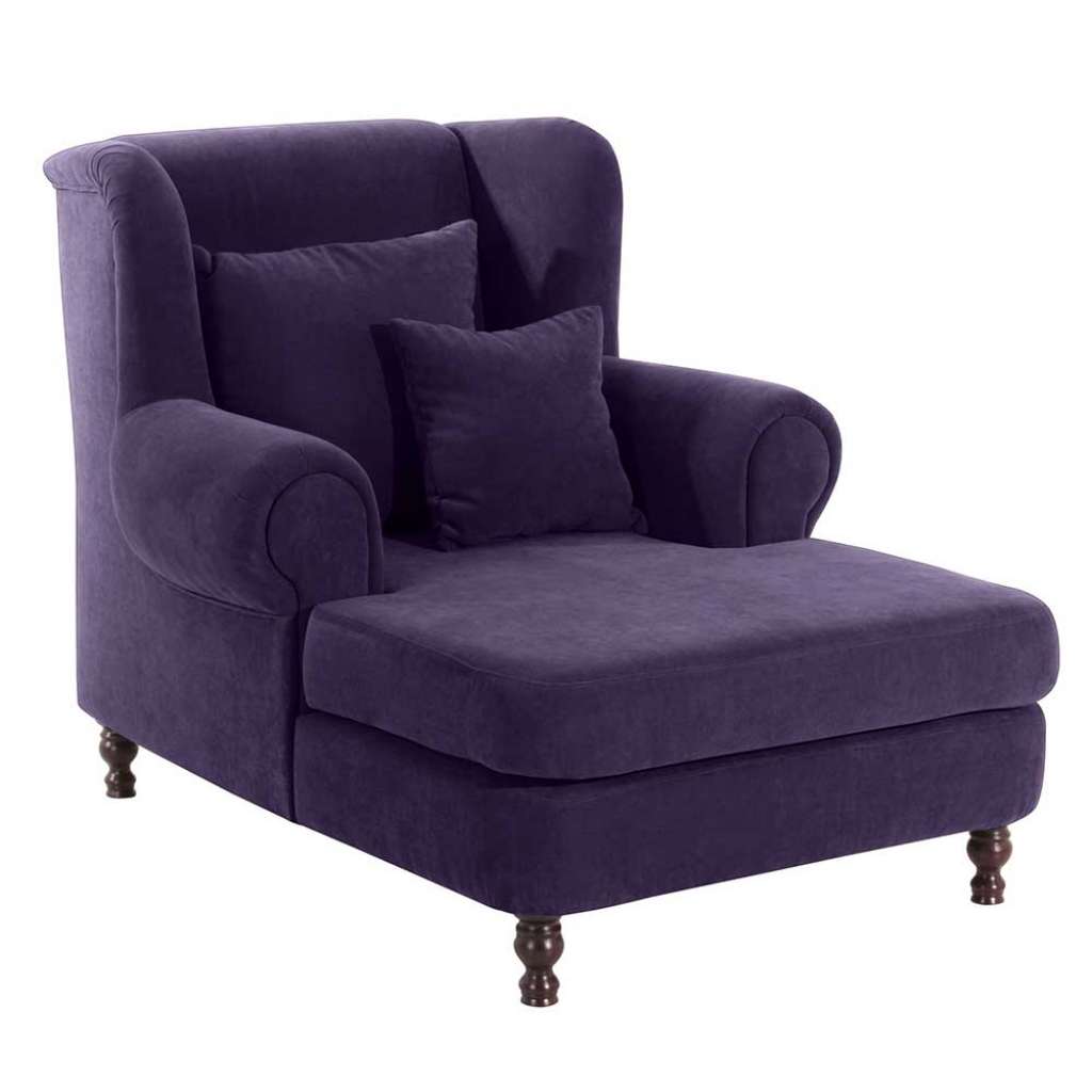 Xxl Sessel violett Velours im Landhausstil Vierfußgestell aus Holz