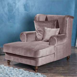 Big Sessel XXL in Rosa Samt Velours 149 cm tief - 103 cm breit