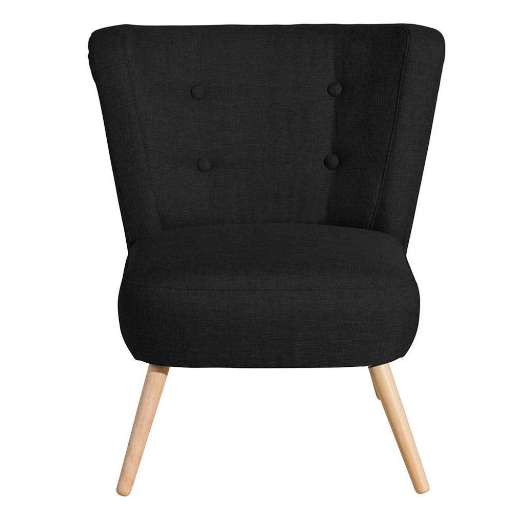 Cocktailsessel schwarz Retro Made in Germany 80 cm hoch