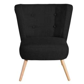 Cocktailsessel schwarz Retro Made in Germany 80 cm hoch