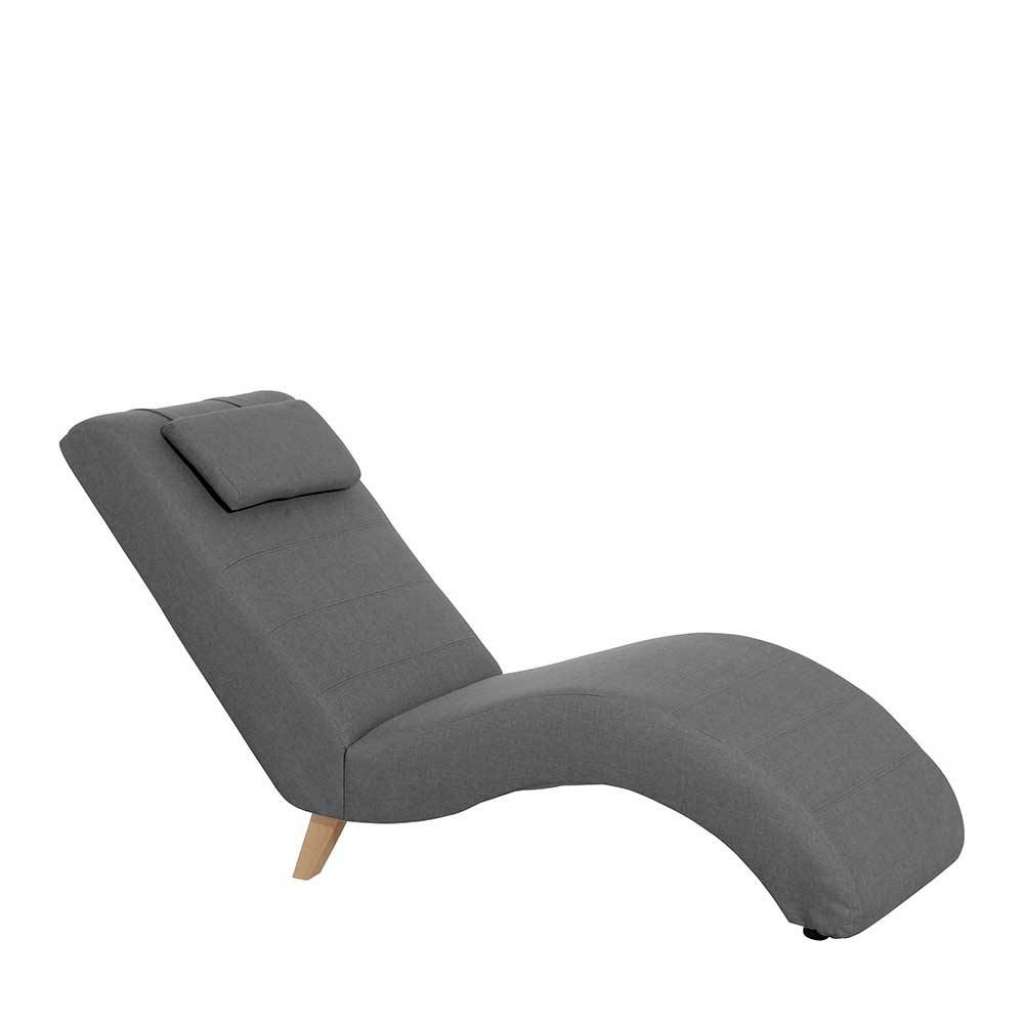 Design Wohnzimmerliege modern in Anthrazit Flachgewebe