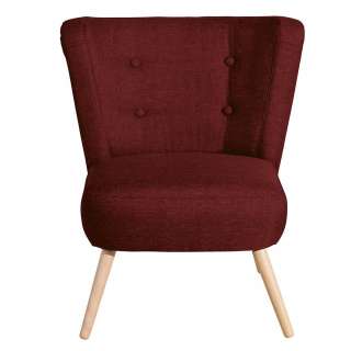 Wohnzimmer Sessel Rot klein im Retrostil Made in Germany