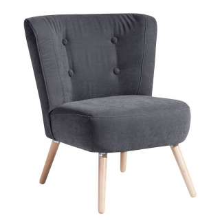 Einzelsessel Anthrazit Retro Made in Germany 44 cm Sitzhöhe