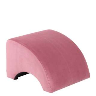 Hocker Rosa modern aus Samtvelours 54 cm Sitztiefe