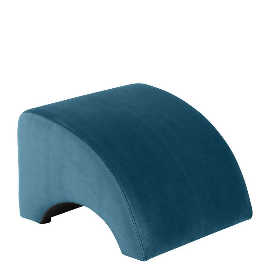 Hocker Petrol Samtvelour in modernem Design 54 cm tief