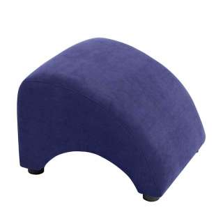 Sessel Beistellhocker in Blau Velours 52 cm breit - 37 cm hoch