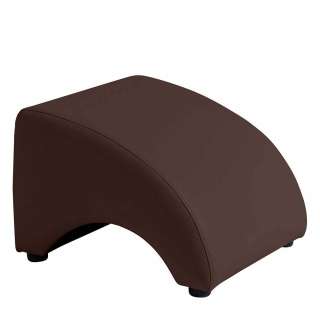 Beistellhocker braun modern aus Kunstleder 52 cm breit