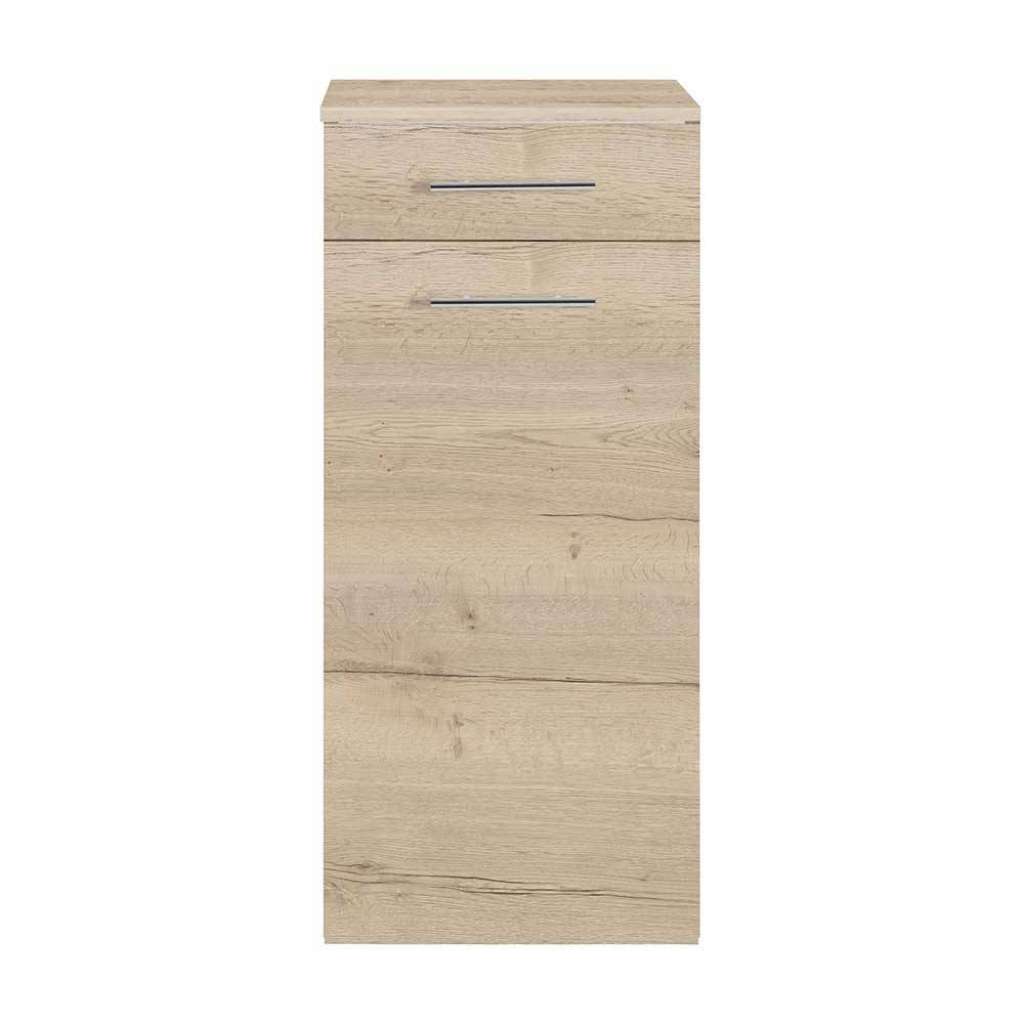 Unterschrank Bad Wandmontage in Eiche Bianco Soft Close