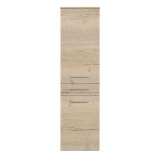 Midischrank Bad mit Schublade in Eiche Bianco die Wandmontage