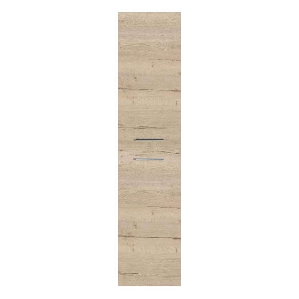 Montierter Badhochschrank in Eiche Bianco 179 cm hoch - 40 cm breit