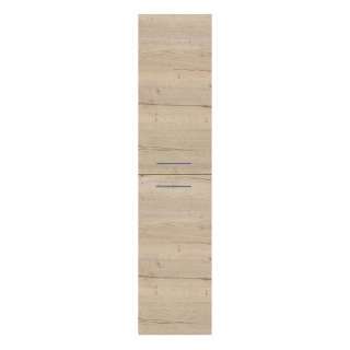 Montierter Badhochschrank in Eiche Bianco 179 cm hoch - 40 cm breit