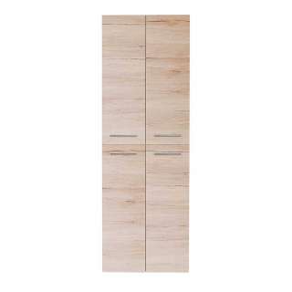 Hochschrank mit Türen in Eiche Bianco 179 cm hoch - 60 cm breit