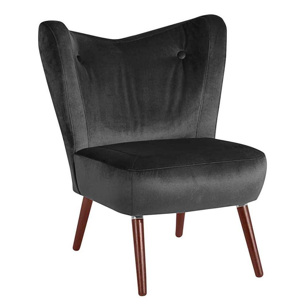 Retrostil Sessel Anthrazit Made in Germany 43 cm Sitzhöhe