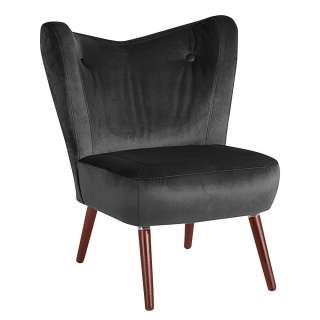 Retrostil Sessel Anthrazit Made in Germany 43 cm Sitzhöhe