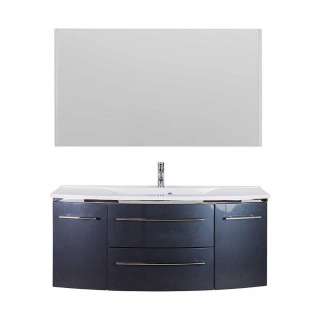 Waschplatz Anthrazit Glanz in modernem Design Made in Germany (zweiteilig)