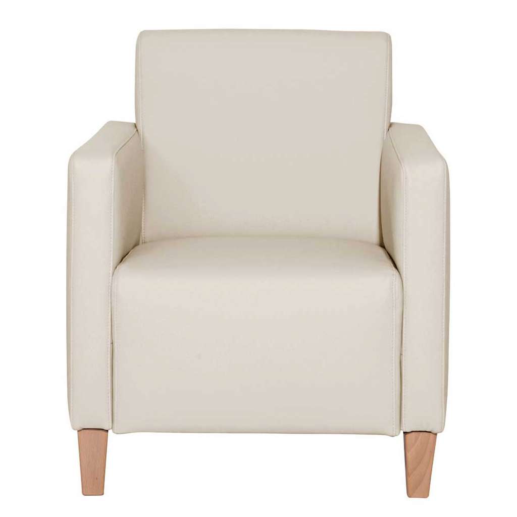 Sessel Beige Kunstleder Made in Germany 42 cm Sitzhöhe