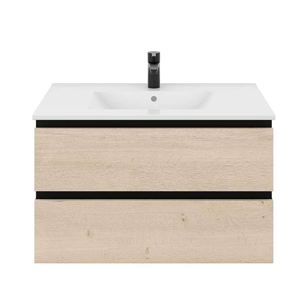 Waschschrank mit Schubladen mit einem Einlasswaschbecken Made in Germany