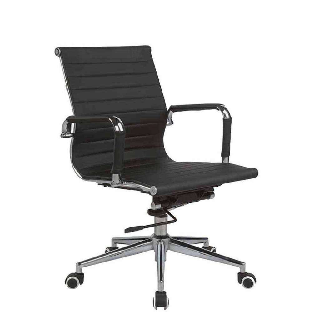 Ergonomischer Bürostuhl modern in Schwarz Chromfarben