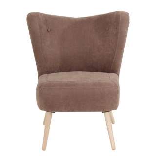 Stoffsessel Velour Bezug in Beigegrau und Buchefarben Made in Germany