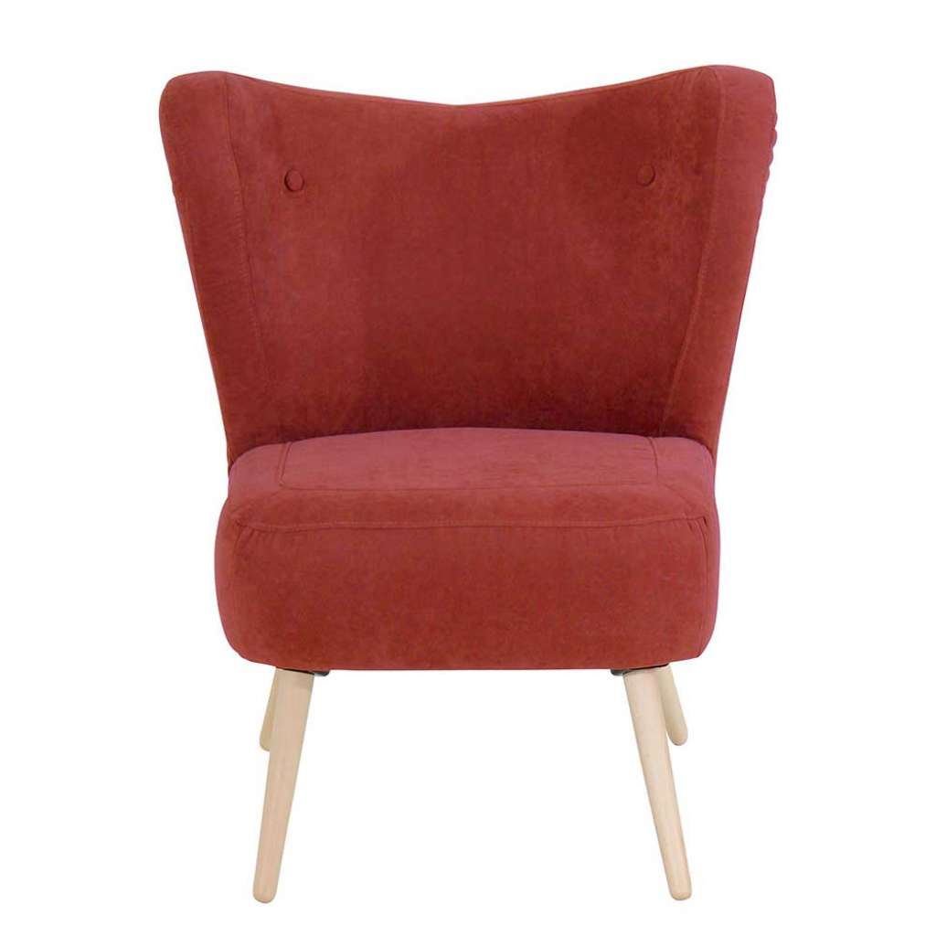 Wohnzimmer Sessel Retrostil in Terracotta Buchefarben