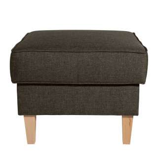 Hocker Beigegrau Flachgewebe im Landhausstil 45 cm Sitzhöhe