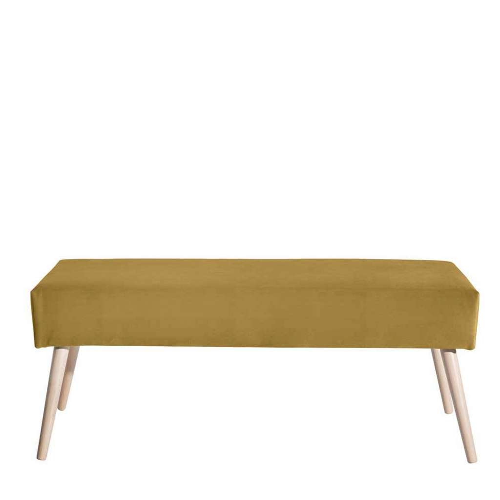 Moderne Ankleidebank aus Samtvelours und Buche Made in Germany