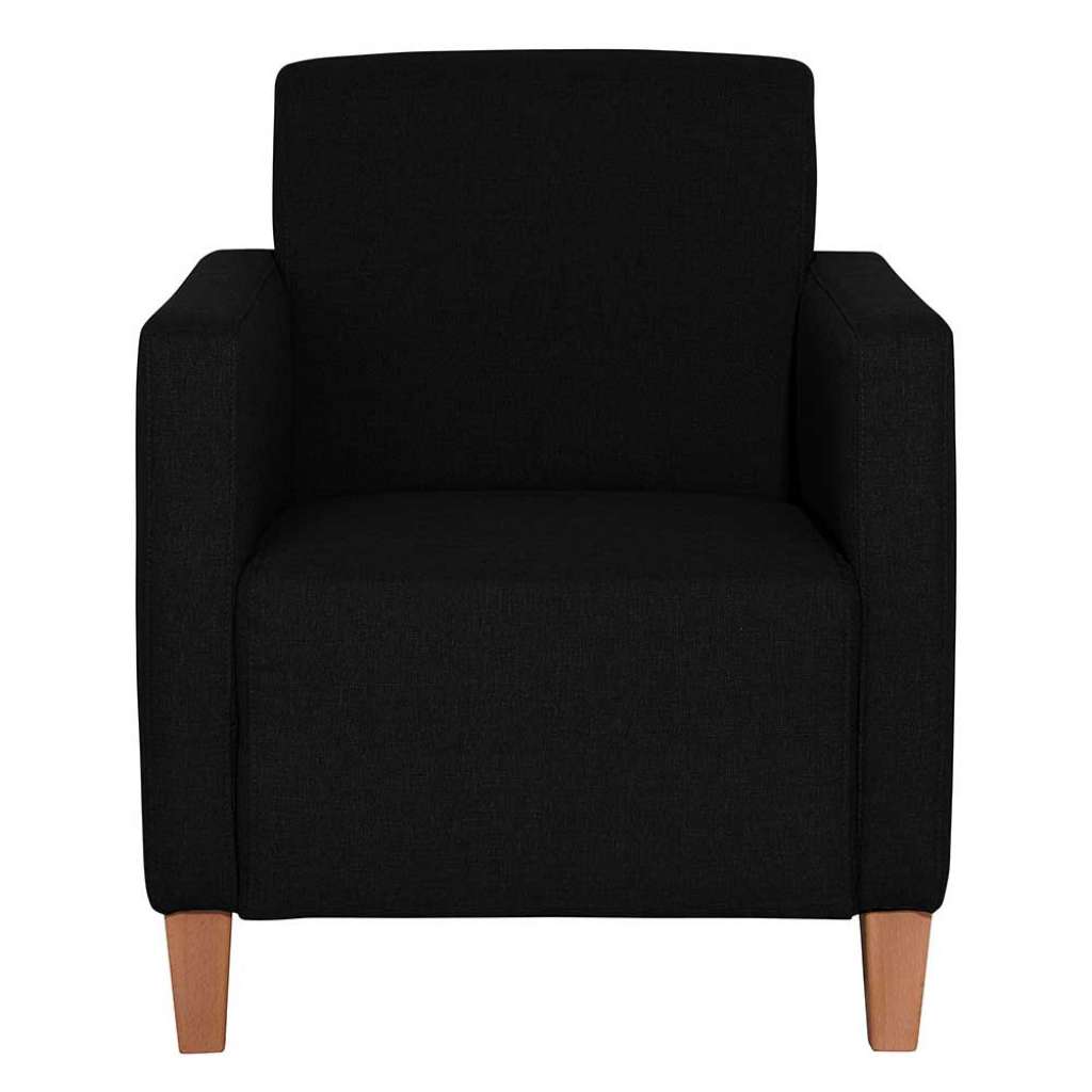 Einzelsessel schwarz modern aus Flachgewebe Made in Germany