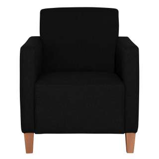 Einzelsessel schwarz modern aus Flachgewebe Made in Germany