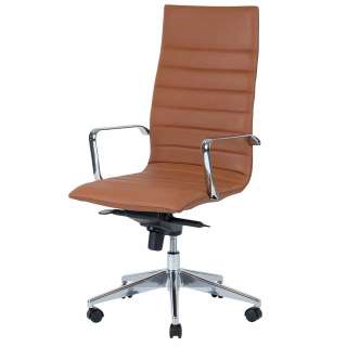Bürodrehstuhl mit hoher Rückenehne höhenverstellbarem Sitz
