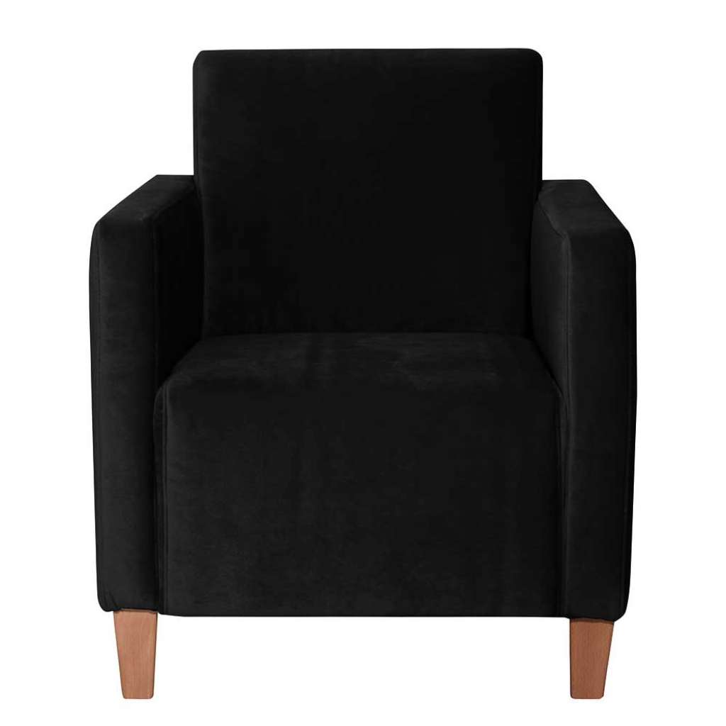 Schwarzer Polstersessel Lounge Made in Germany Armlehnen