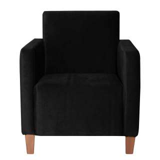 Schwarzer Polstersessel Lounge Made in Germany Armlehnen