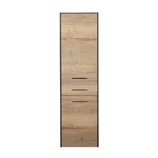 Midischrank Bad Wandmontage in Eichefarben & Anthrazit Made in Germany