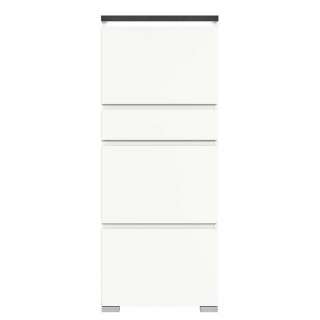 Schuhkipper weiss dunkelgrau in modernem Design 152 cm hoch