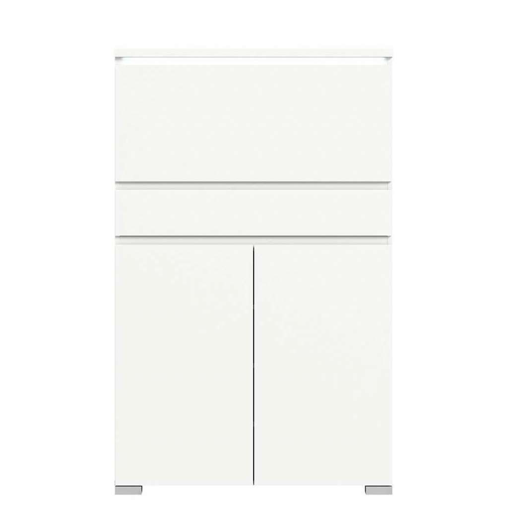 Highboard für Schuhe in Weiß Klappe - Schuhblade - Türen