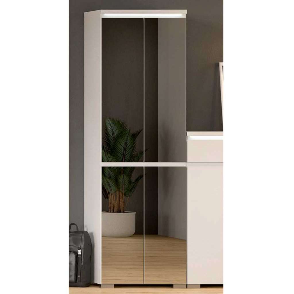 Schuhgarderobe Schrank mit Spiegeltüren 194 cm hoch - 60cm breit