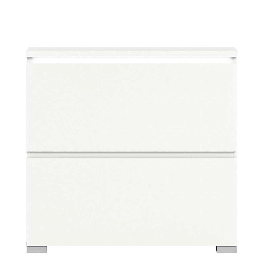 Schuhkipper weiss modern mit zwei Schuhwalzen 95 cm breit