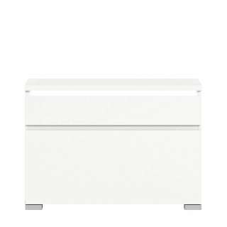 Kleiner Schuhschrank weiß in modernem Design 67 cm hoch