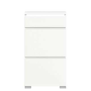 Schuhschrank für Garderobe in Weiß 109 cm hoch - 60 cm breit