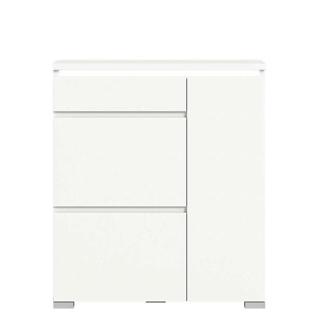 Schuhgarderobe Kommode in Weiß 109 cm hoch - 95 cm breit