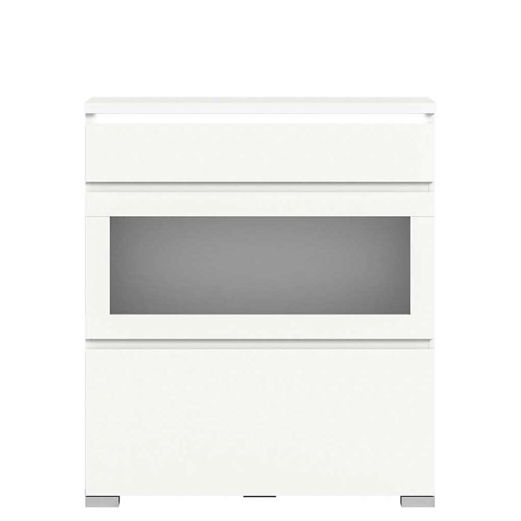 Garderobenschuhschrank weiss mit einer Schublade zwei Klappen