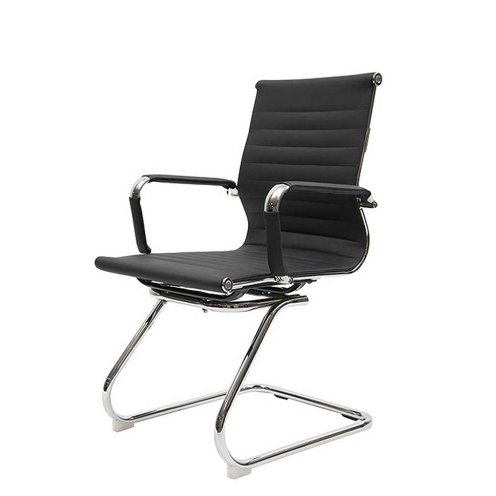 Schwingstuhl aus Kunstleder und Metall ergonomischer Rückenlehne