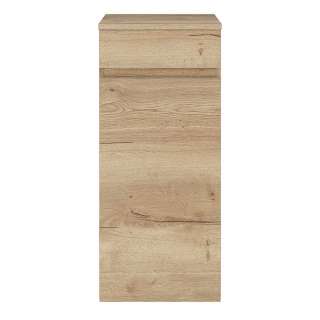 Moderner Hängeschrank Bad in Eichefarben mit Struktur 92 cm hoch