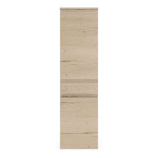 Badezimmermidischrank Eiche Bianco mit zwei Drehtüren einer Schublade