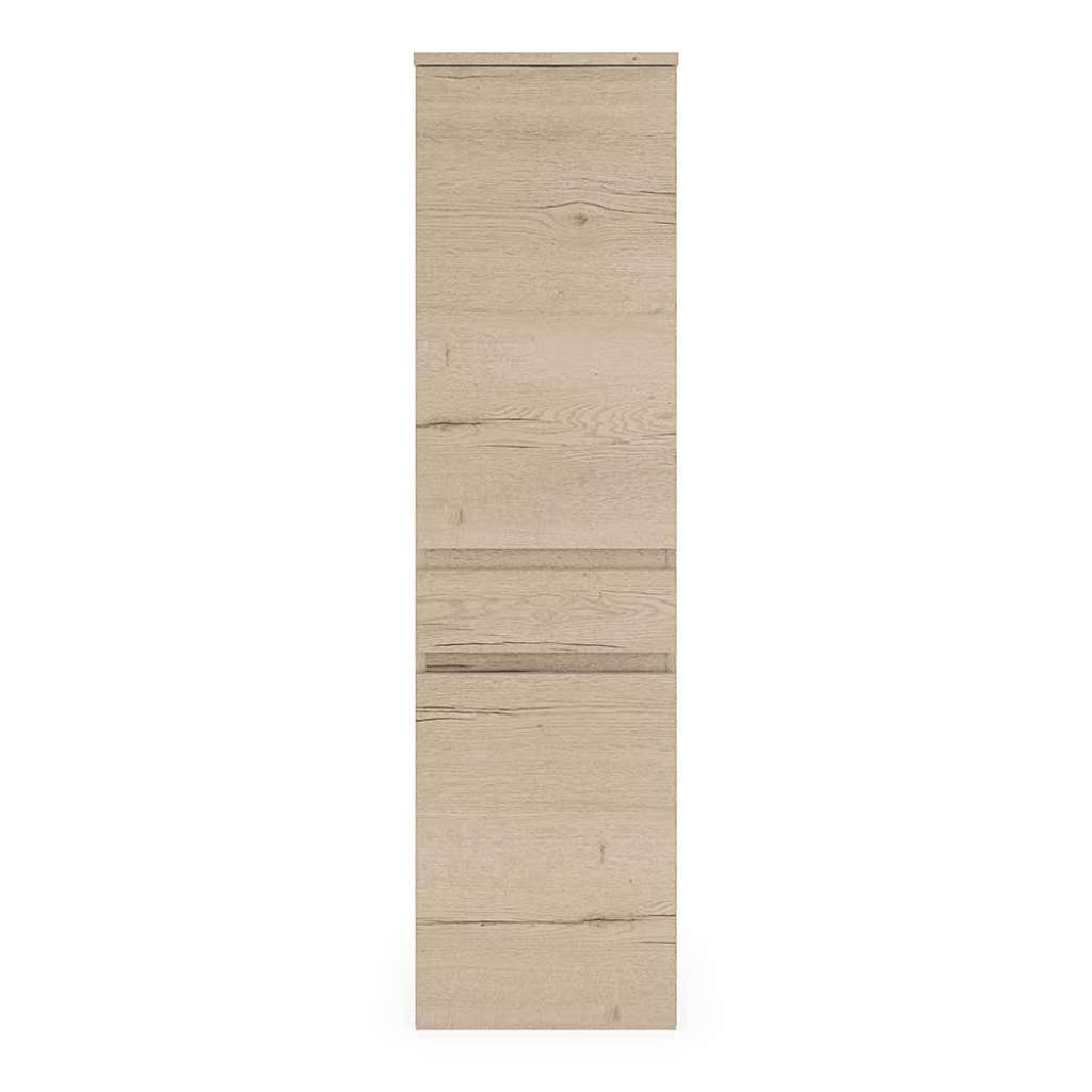 Badezimmermidischrank Eiche Bianco mit zwei Drehtüren einer Schublade